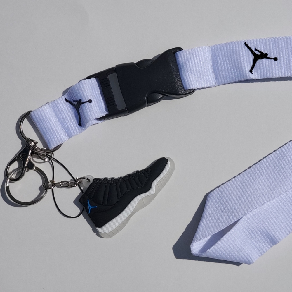 Jordan 11 Space Jam Shoe Keychain w/ lanyard